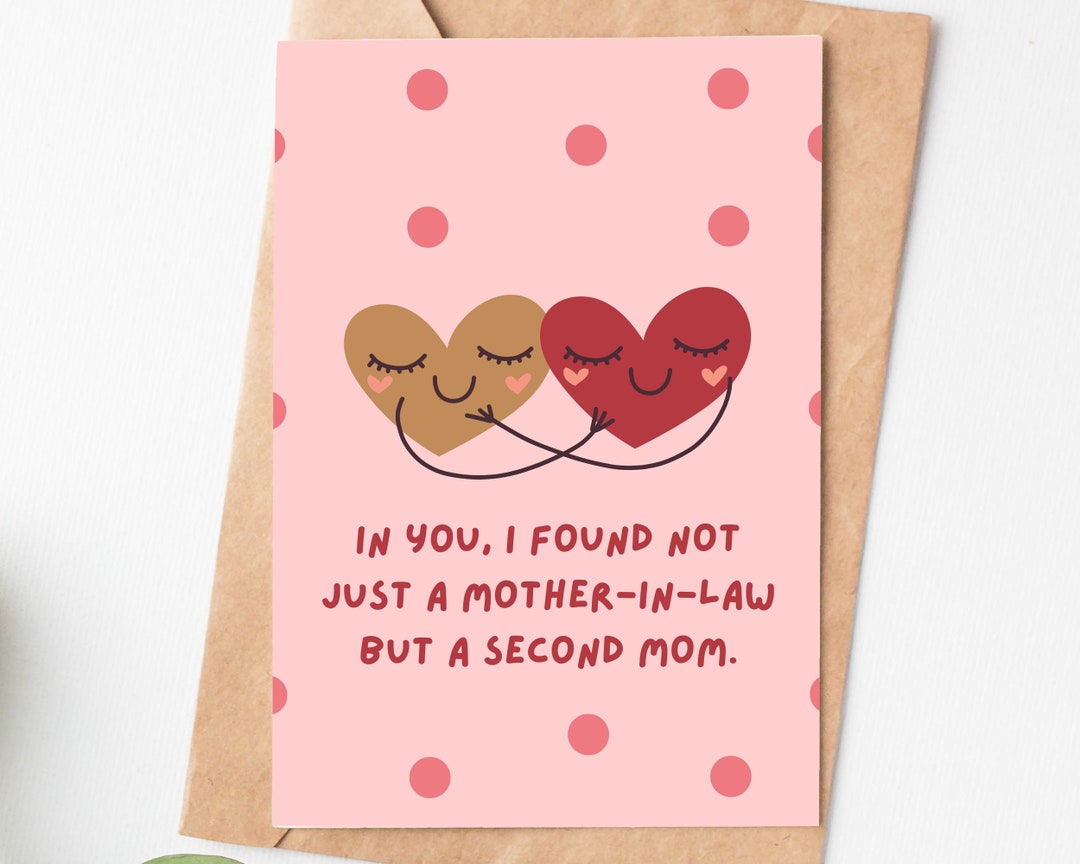 Love Card for Mother in Law, Funny Mothers Day Card for Mom in Law, Mum