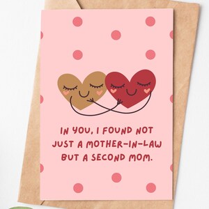 Love Card For Mother In Law, Funny Mothers Day Card For Mom In Law, Mum In Law Card, Cute Christmas Card From Daughter In Law