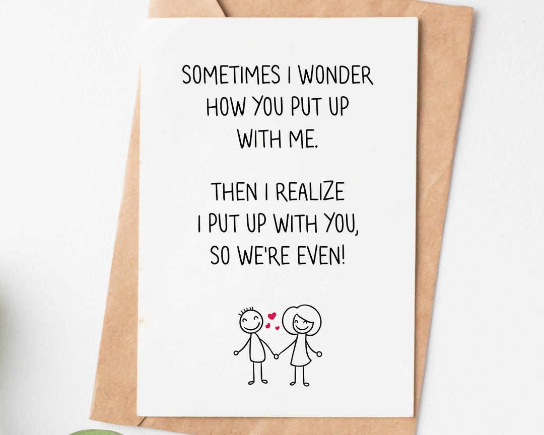 Funny Valentines Day Card for Him or Her, Valentines Gift for Boyfriend ...