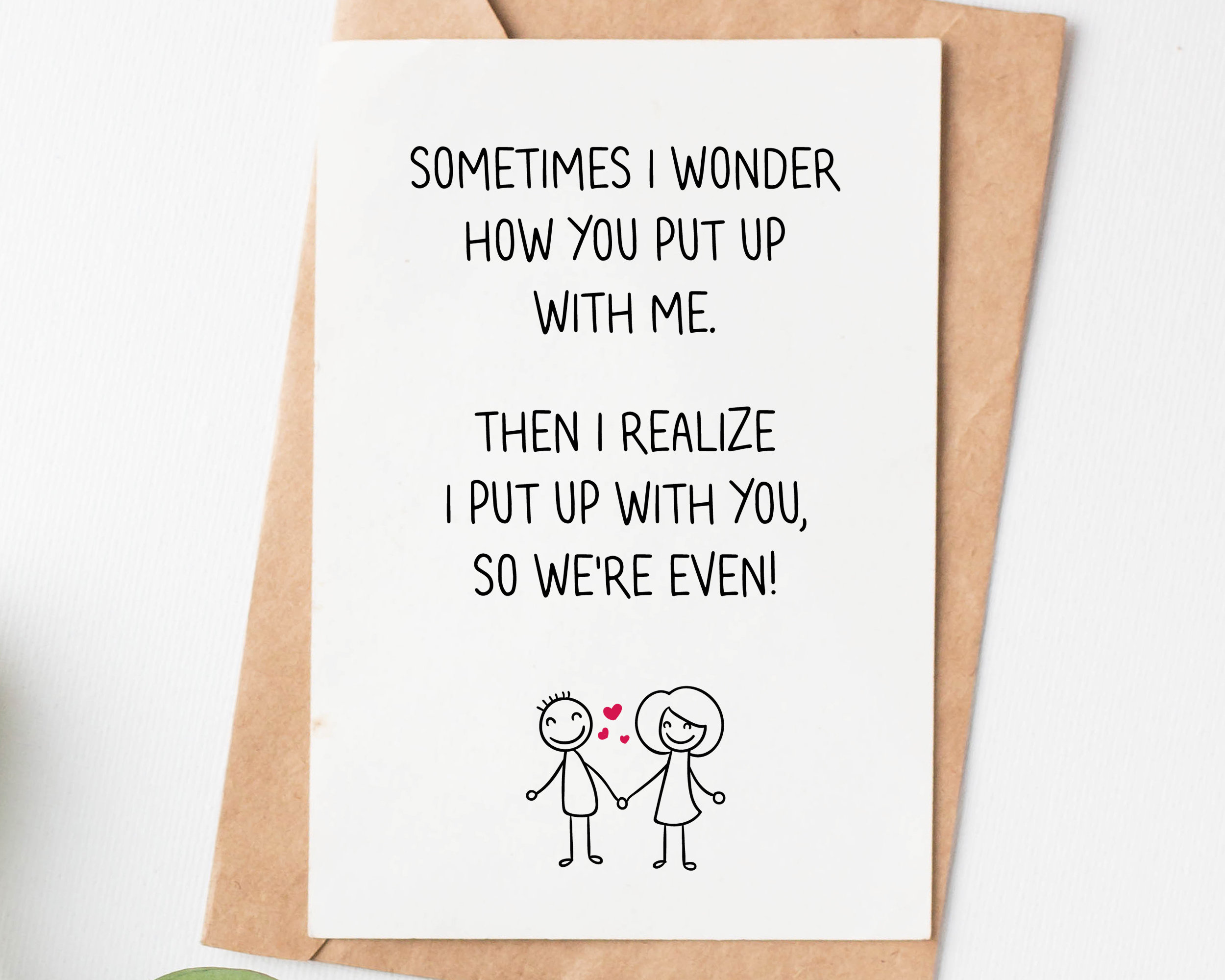 Funny Valentines Day Card for Him or Her, Valentines Gift for Boyfriend ...