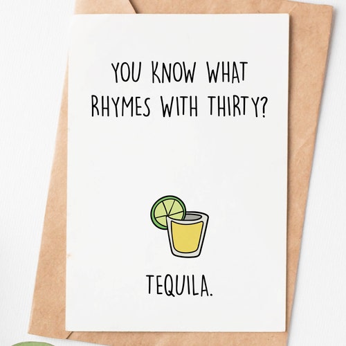 Funny 30th Birthday Card Tequila Greeting Card 30th Birthday - Etsy Ireland Funny 30th Birthday Card Tequila Greeting Card 30th Birthday - Etsy Ireland