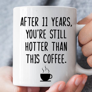 Steel Aniversario Funny Mug, Regalo del 11o Aniversario para Marido Esposa, 11 Años Regalo de Aniversario para Hombres Mujeres, 11o Regalo de Boda para él Su