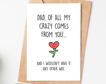 Happy Fathers Day Card For Dad, Funny Father'S Day Gift From Daughter Son, Daddy Birthday Card, Cute Card For Dad, Papa Christmas Card,