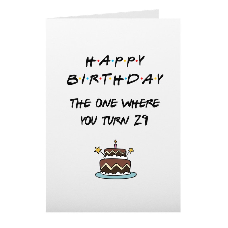 29th Birthday Card for Him or Her 29th Birthday Gift for Best - Etsy