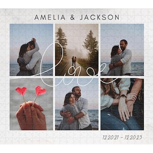 Cadeau Saint Valentin pour lui ou elle, cadeau couple personnalisé, puzzle photo personnalisé, Noël, cadeau d&#39;anniversaire pour mari petit ami