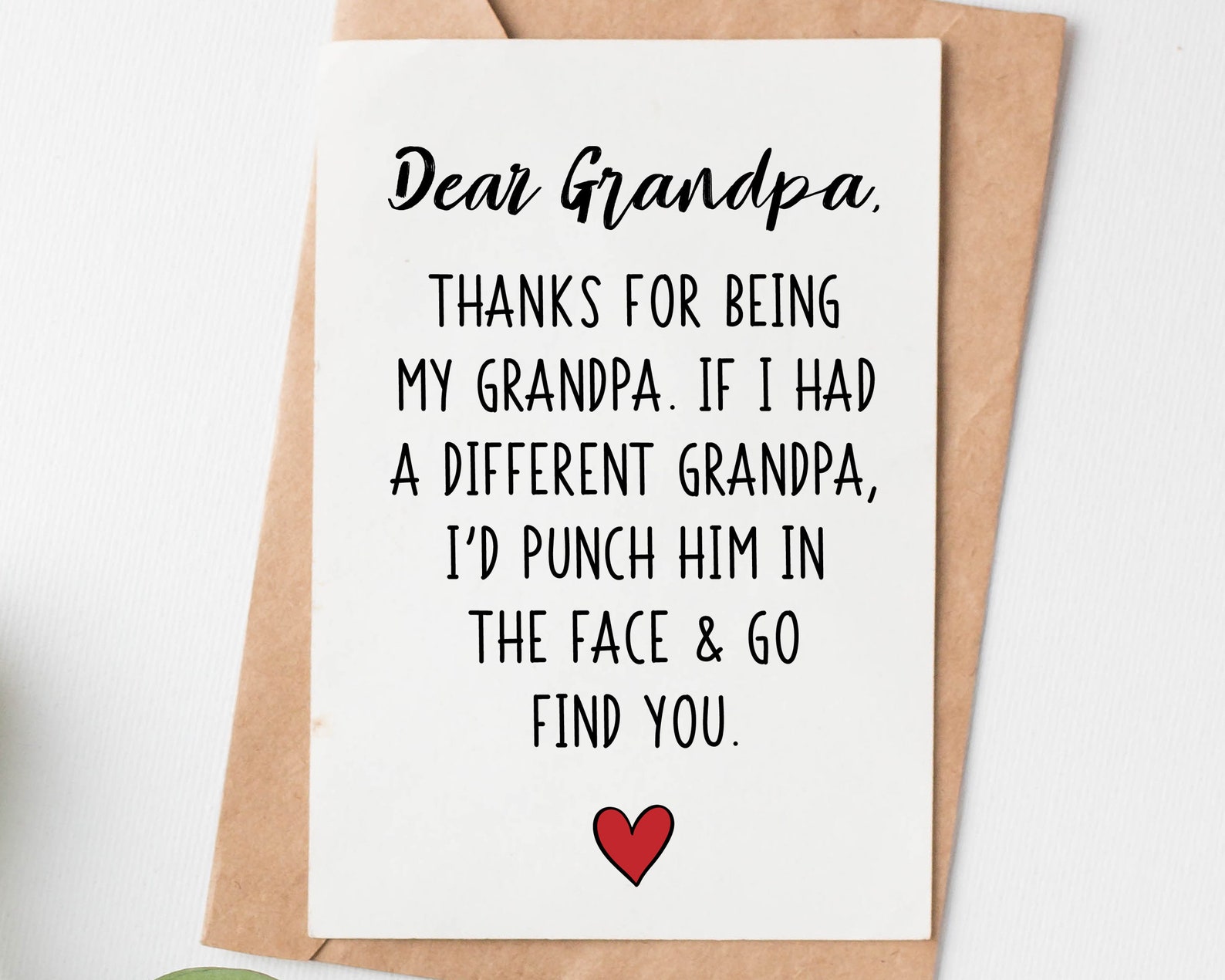 Funny Grandpa Birthday Card Grandpa Birthday Gift Grandpa Etsy