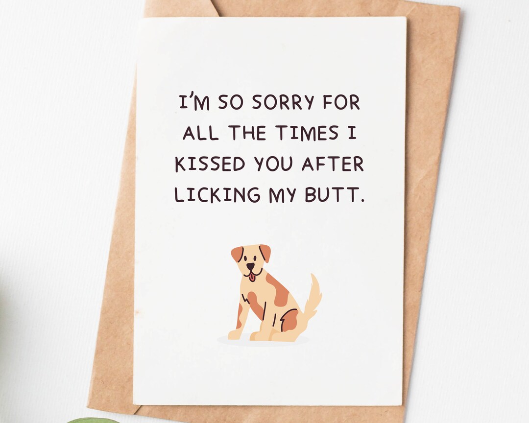 Dog Mom Card, Dog Mom Gift, Funny Mothers Day Card From Dog, Rude