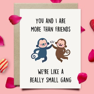 Funny Valentines Day Card For Best Friend, More Than Friends Anniversary Card For Boyfriend Girlfriend, Best Friend Valentines Gift