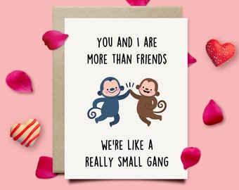 Funny Valentines Day Card For Best Friend, More Than Friends Anniversary Card For Boyfriend Girlfriend, Best Friend Valentines Gift