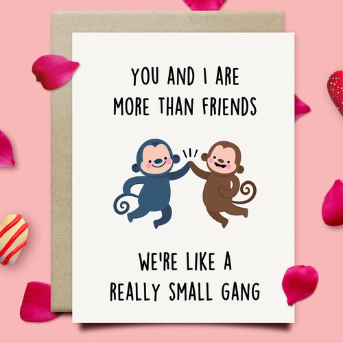 Funny Valentines Day Card for Best Friend More Than Friends - Etsy Funny Valentines Day Card for Best Friend More Than Friends - Etsy