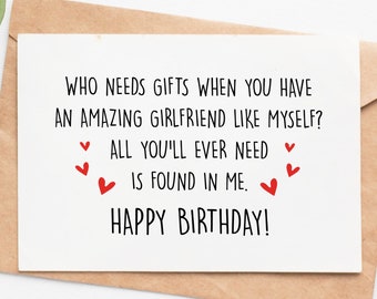 Rude Birthday Card For Boyfriend, Funny Birthday Card, Boyfriend Birthday Gift, 21st Birthday Gift For Him, Gift From Girlfriend