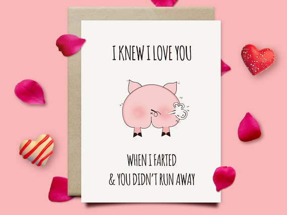 Lustige Liebeskarte Für Ehemann/Freundin – Leer Innen, 12.7x17.8 Cm, Perfekt Für Geburtstag & Valentinstag