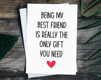 Rude Best Friend Birthday Card, Funny Greeting Card, Best Friend Christmas Card, Bff Card, Bff Gift, Best Friend Birthday Gift