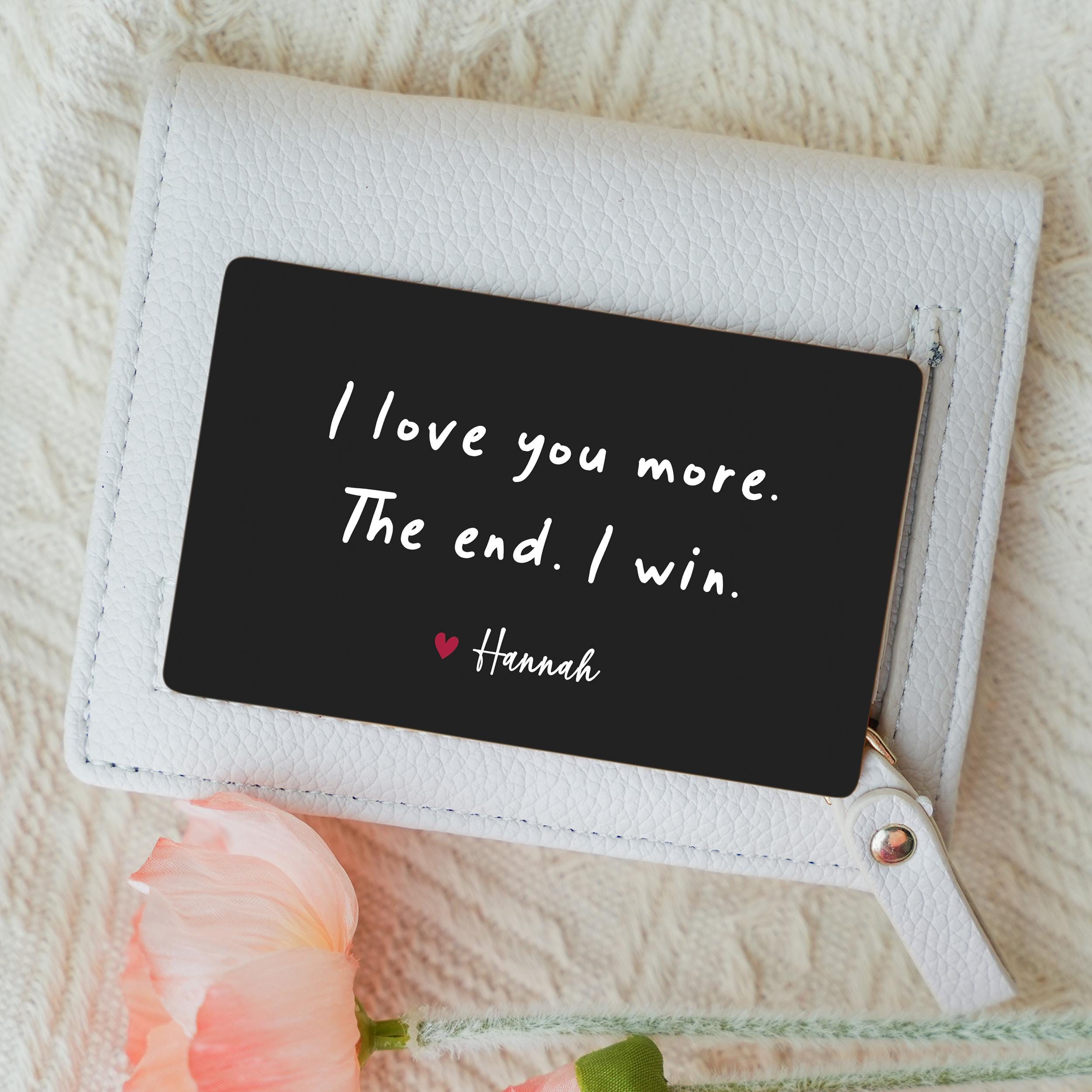 1 Pezzo Carta Da Portafoglio In Metallo Inciso Con "TI AMO PER QUELLO - Foto 12