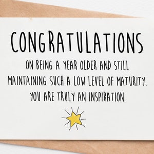 Sarcastic Birthday Card For Him, Rude Birthday Card For Brother, Husband, Boyfriend, Sister Birthday Card, Best Friend Birthday Card