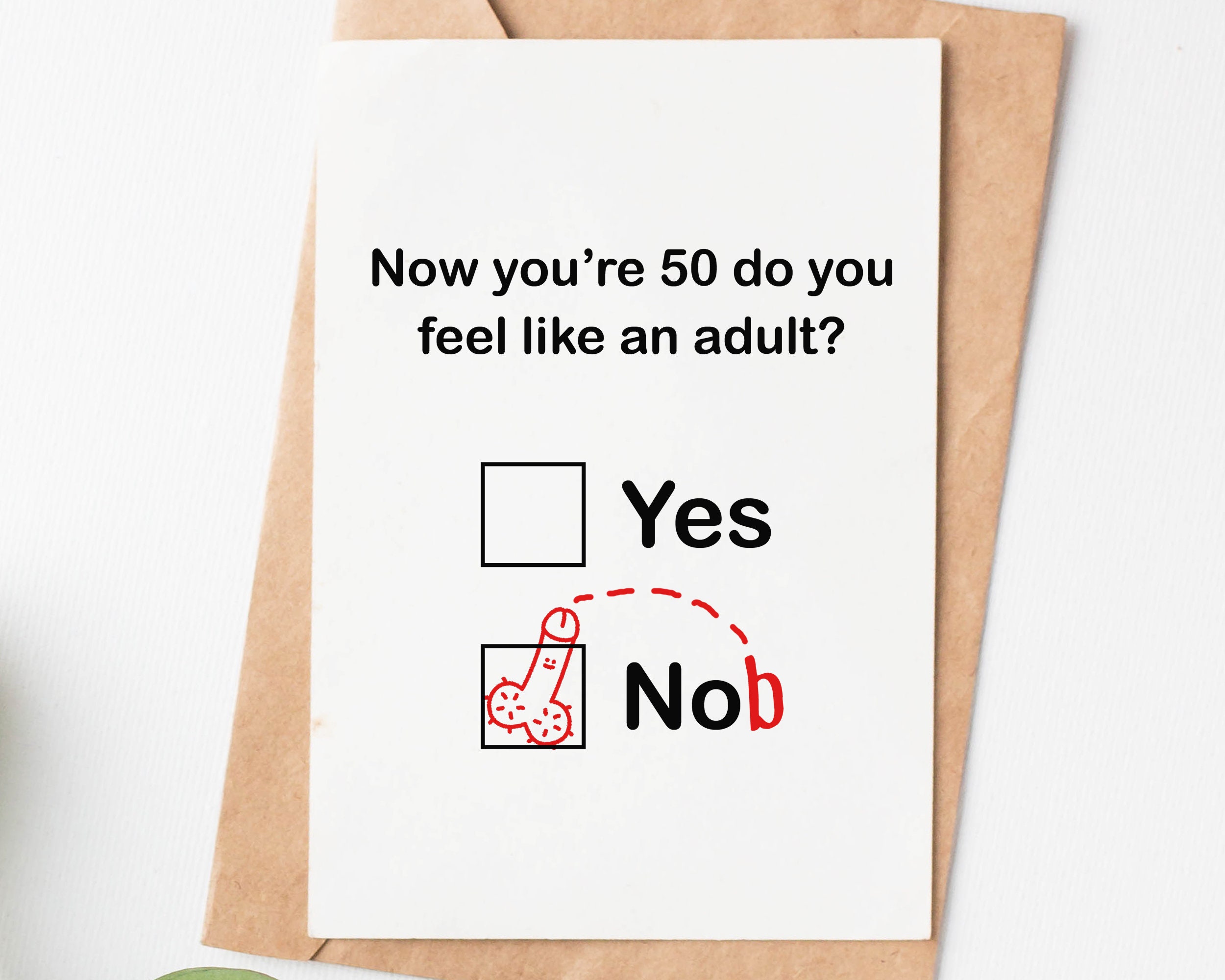 Funny 50th Birthday Card For Her Him, Personalised 50 Bday Card For Mum Dad Mom