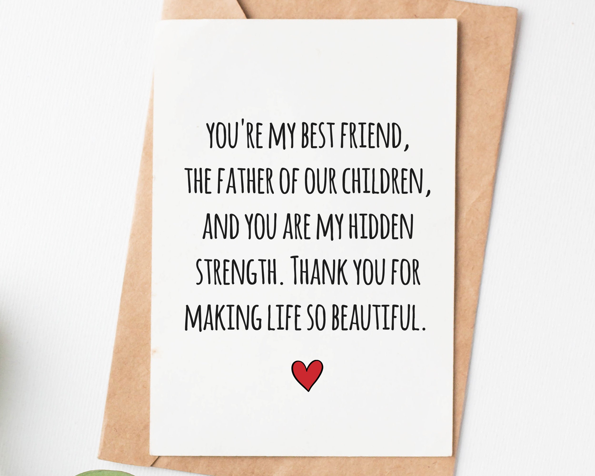 Fathers Day Card for Husband Husband Birthday Card From Wife - Etsy