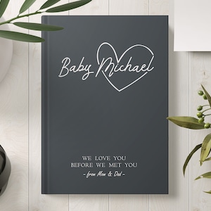 Libro de recuerdos del bebé, regalo personalizado de la ducha del bebé, diario del bebé personalizado, recuerdo del bebé, libro de hitos del bebé, cuaderno del bebé, diario del embarazo