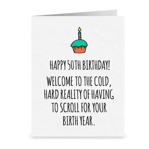 Personalised 50th Birthday Card – Funny Rude Joke For Men – Son, Dad, Husband, Uncle – Bright Cards (UK)