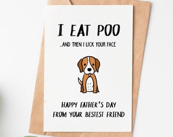 Happy Fathers Day Card From Dog, Dog Dad Card, Funny Fathers Day Gift For Dog Dad, Dog Dad Gift, Dog Lover Card, Dog Lover Gift