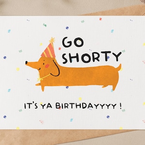 Dog Birthday Card, Dachshund Birthday Card, Sausage Dog Card, Funny Greeting Card, Wiener Dog Card, Bday Card, Cute Birthday Gift For Friend