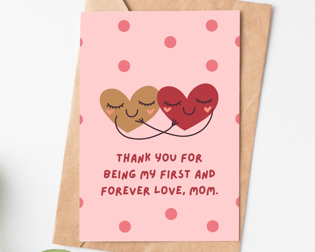 Cute Love Card for Mom, Mothers Day Card, Funny Mum Birthday Card From ...