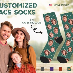 Custom Face Socks, Valentines Day Gift For Husband, Personalized Socks, Funny Christmas Gift for Dad, Fathers Day Gift, Stocking Filler