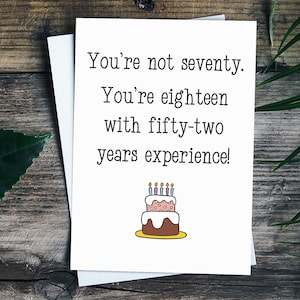 70th Birthday Card, 70th Birthday Gift For Women Men, Funny 70th Birthday Card For Mom, Dad, Aunt, Uncle, Grandma, Grandpa