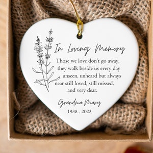 In Loving Memory of Grandma Ornament, Grandmother Sympathy Gift, Custom ...