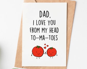 I Love You Dad Card, Pun Fathers Day Card, Funny Dad Birthday Card, Fathers Day Gift From Daughter, Dad Birthday Gift From Son, Daddy Card