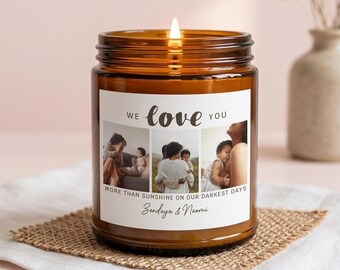 Personalized Mom Photo Candle, Custom Mothers Day Gift for Mom Grandma, First Mothers Day Gift, Meaningful Gift for Her, Mom Birthday Gift