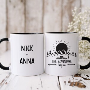 Engagement Gift Personalized, Custom Wedding Mug, Christmas Gift for Couple, Newly Engaged Mug, Newlywed Couple Gift