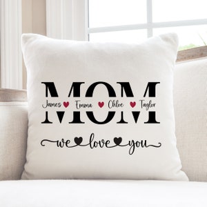 Love Gift for Mom, Mothers Day Gift from Son, Personalized Pillow Cover, Mom Birthday Gift from Daughter, Mum Christmas Gift, Mama Gift