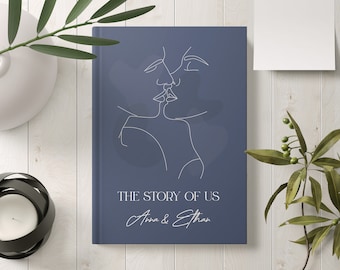 The Story Of Us Memory Book, Diario de parejas personalizado, Regalo de aniversario para ella, Él, Primer regalo de boda, Love Jounal, Regalo de San Valentín