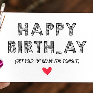 Funny Birthday Card For Boyfriend, Rude Birthday Card For Husband, Naughty Fiance Birthday Card, Husband Birthday Gift For Him