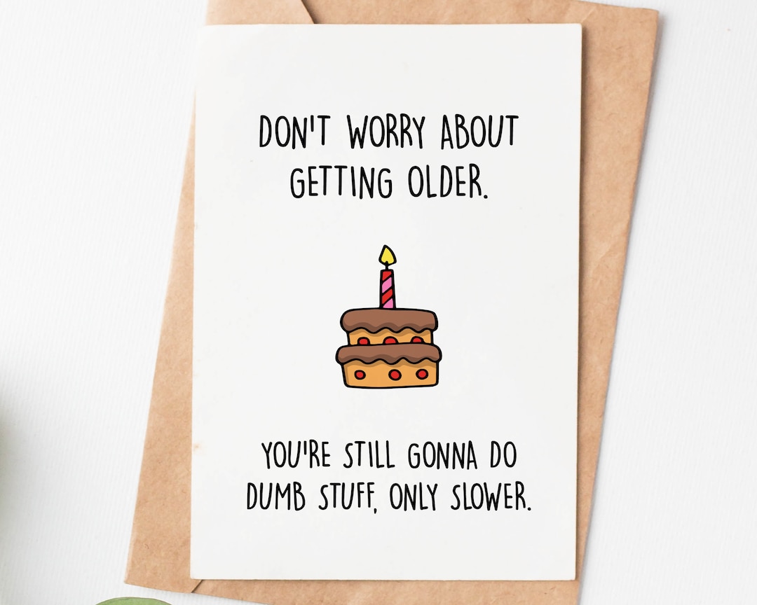 Sarcastic Birthday Card, Rude Birthday Card for Sister Brother Coworker ...