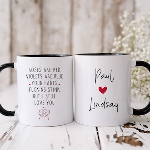 Funny Valentines Mug, Personalized Valentines Day Gift for Him, Custom Anniversary Gift for Husband or Boyfriend