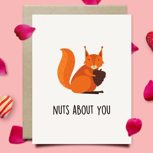 Naughty Valentines Day Card For Her, Nuts About You Funny Anniversary Card For Wife Or Girlfriend, Valentines Day Gift For Women