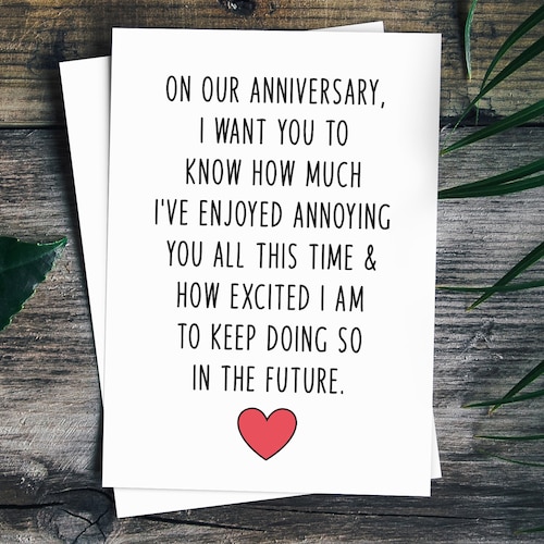 Funny Anniversary Card for Couple. for Husband. for Wife. - Etsy