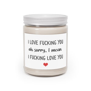 Naughty Valentines Day Gift for Him, Soy Candle, 9oz Scented Candle, Funny Anniversary Gift for Husband, Boyfriend Birthday Gift