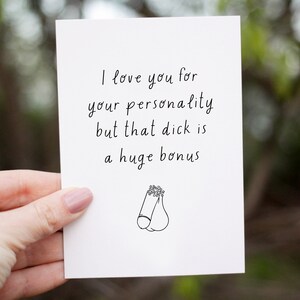 Naughty Valentines Day Card For Him, Sexy Love Card For Men, Funny Anniversary Card For Husband Or Boyfriend