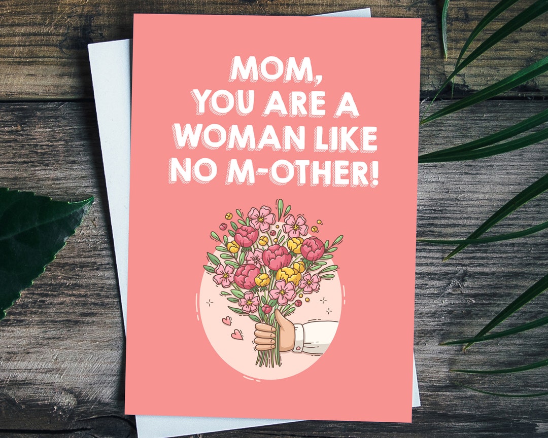Mother Pun Card, Cute Mothers Day Card, Funny Mom Card, Mothers Day ...