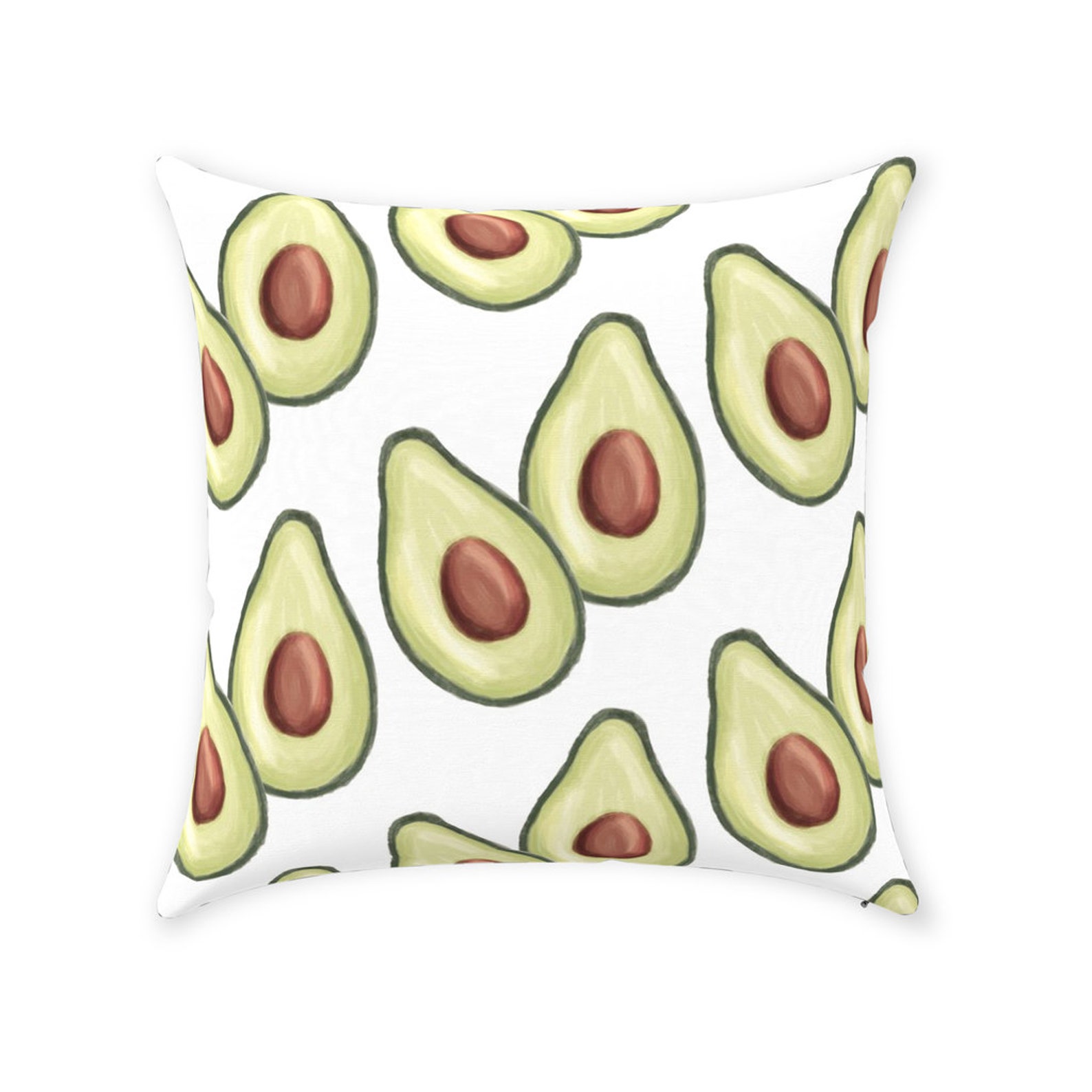 avocado cushion fluffy