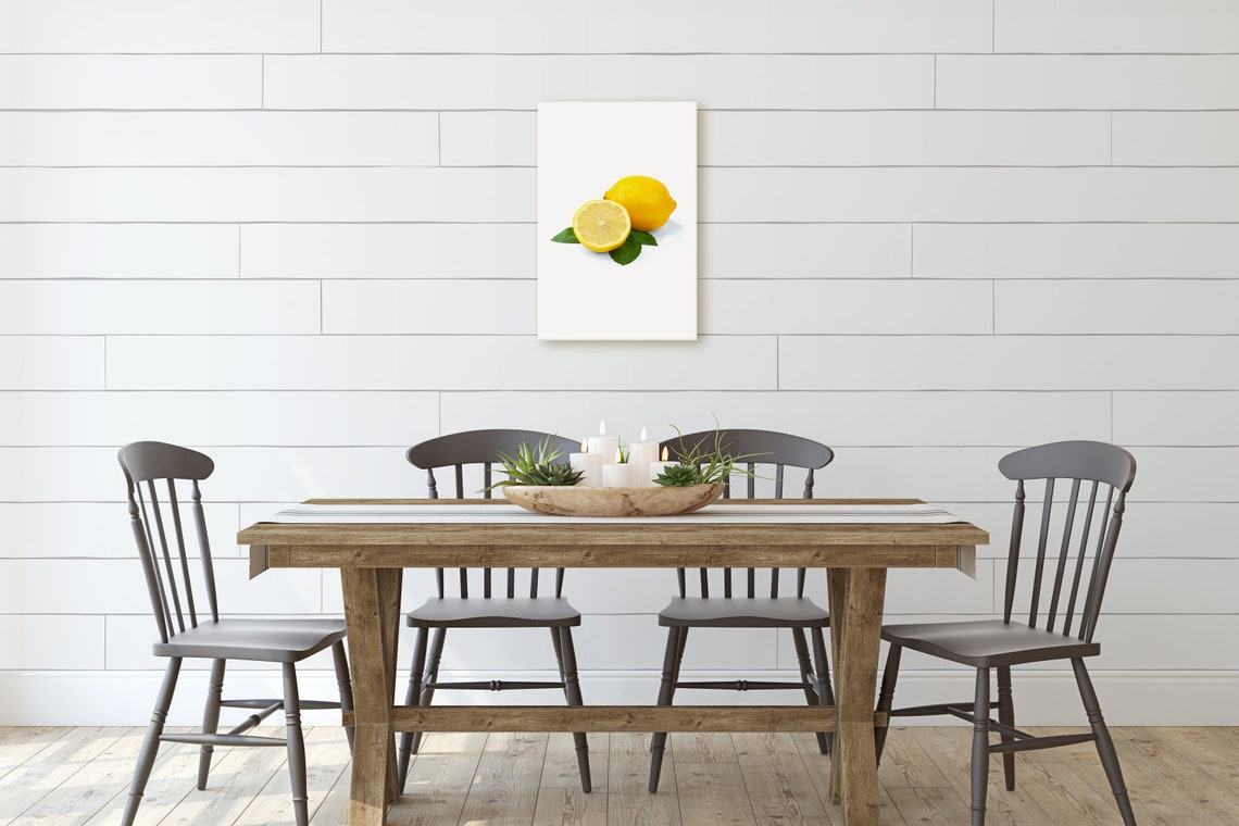 Lemon Kitchen Wall Art Decor Dining Room Citrus Canvas Wraps Etsy