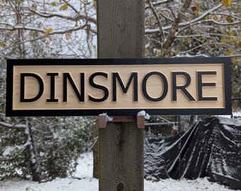 Custom Carved Wood Sign: Personalized Outdoor Pine Name Sign