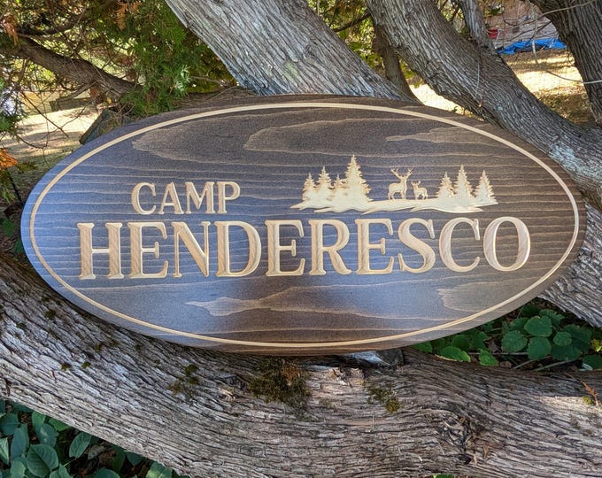 Custom Wood Signs, Outdoor Wooden Sign, Personalized Sign, Carved Wood Signs, Wooden Name Signs, Camping Signs, Address Sign