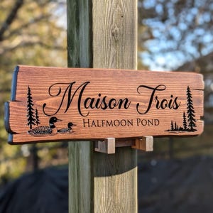 Personalized Carved Wood Loon Sign: Rustic Cabin, Home, or Ranch
