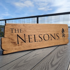 Personalized Carved Wood Sign: Rustic Cabin, Home, or Ranch - Etsy