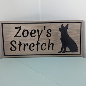 Engraved Wooden Dog Sign - All Breeds Available