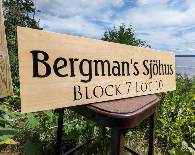 Personalized carved outdoor sign, perfect for Home, Ranch, Cabin, Cottage, Street, Garden, Patio or Business